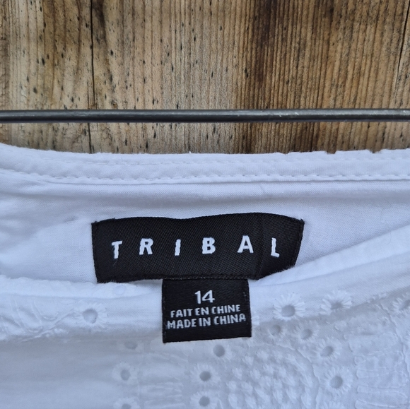 Tribal Size 14 White 100% Cotton Skirt - Picture 12 of 17